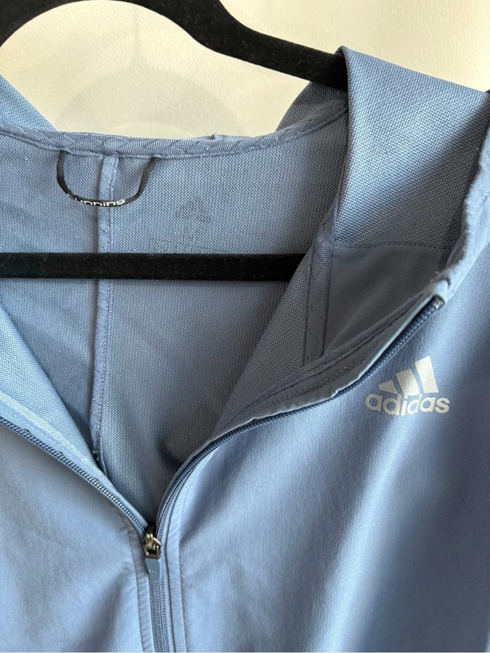 adidas Light Blue Full-Zip Hooded Jacket